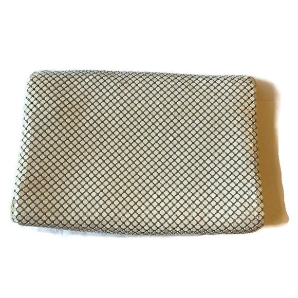 Whiting Davis Metal Mesh Clutch Bag Vintage 60s Authentic Designer Classic - Picture 3 of 7